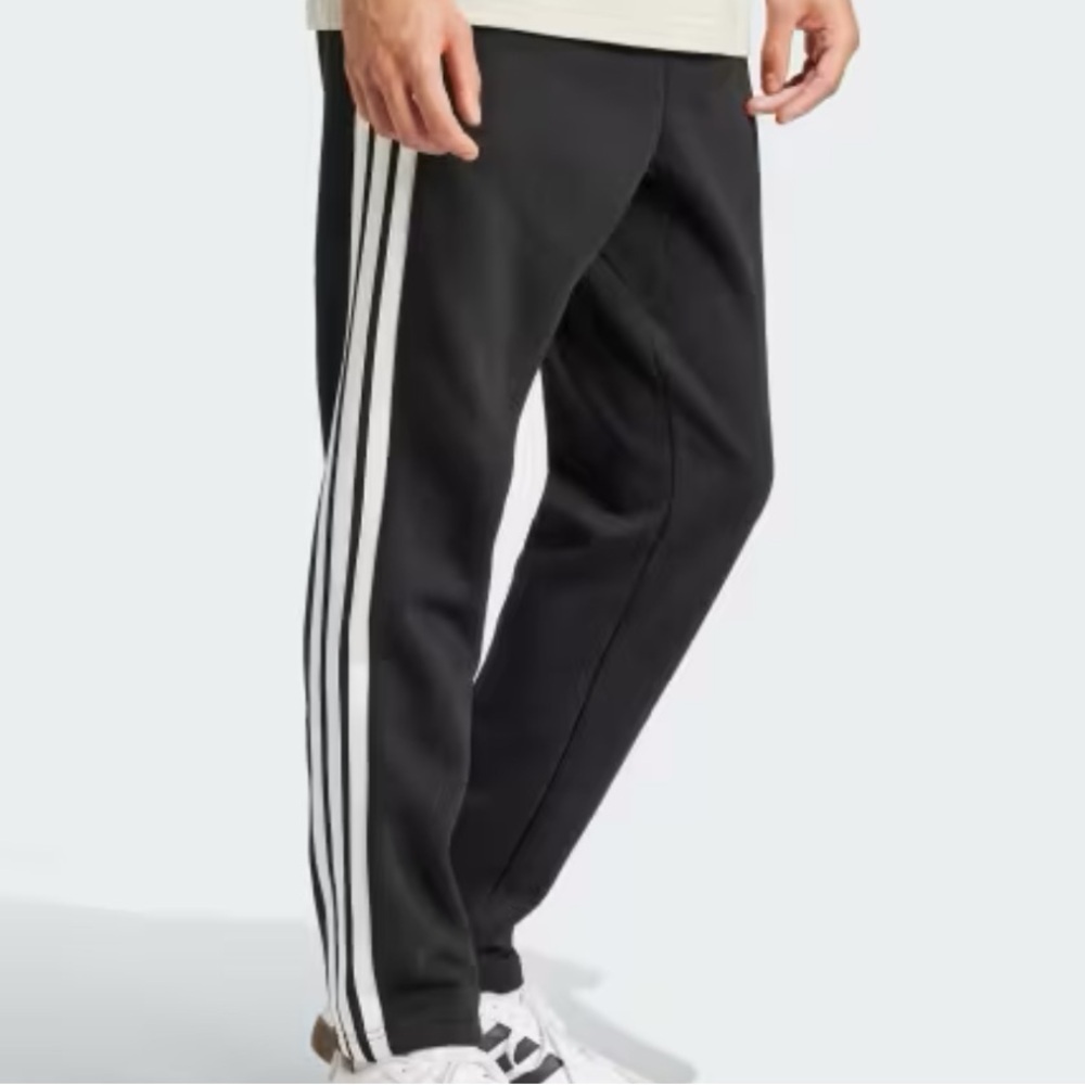 Adidas Black 3-Stripes open hem sweatpants - Picture 3 of 7